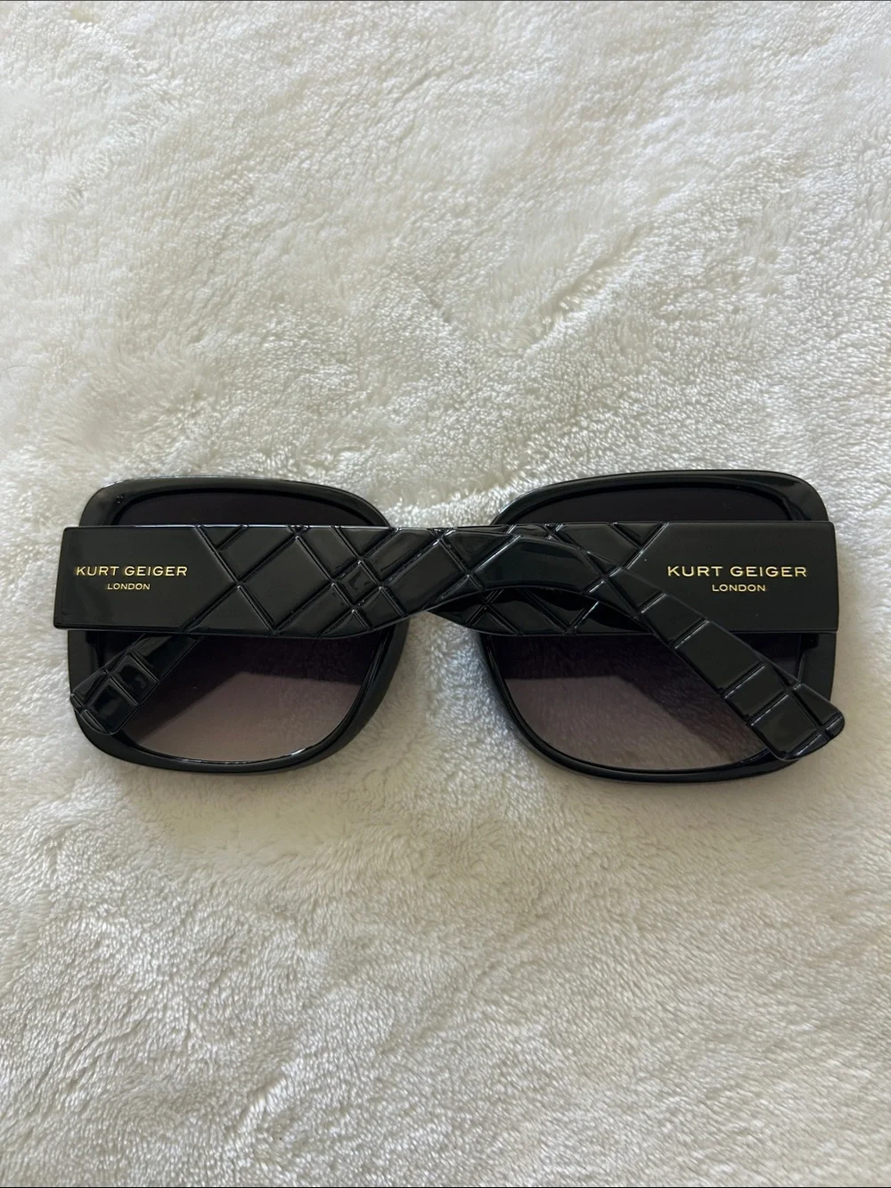 Kurt Geiger Black Sunglasses with Brown Lenses